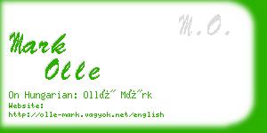 mark olle business card